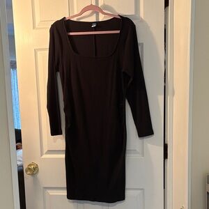 Old Navy Black Long Sleeve Dress
